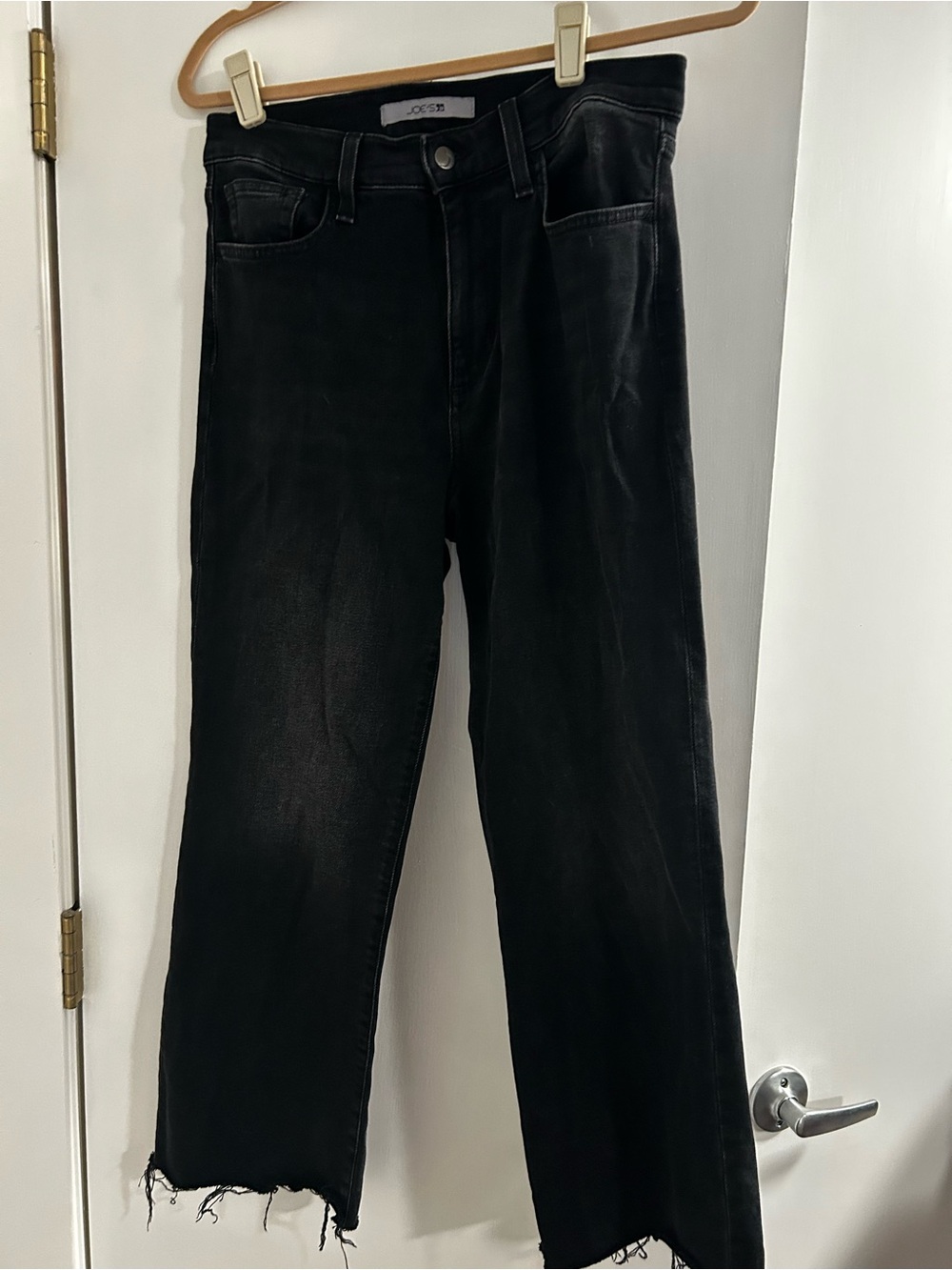 Joe's Jeans Black Straight Crop Jeans